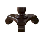 Round Wood Pedestal End Table with Scrolled Legs