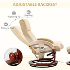 Modern 26 High Back Swivel Recliner Chair with Remote Control