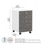 3 Drawer Mobile File Cabinet