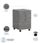 3 Drawer Mobile File Cabinet