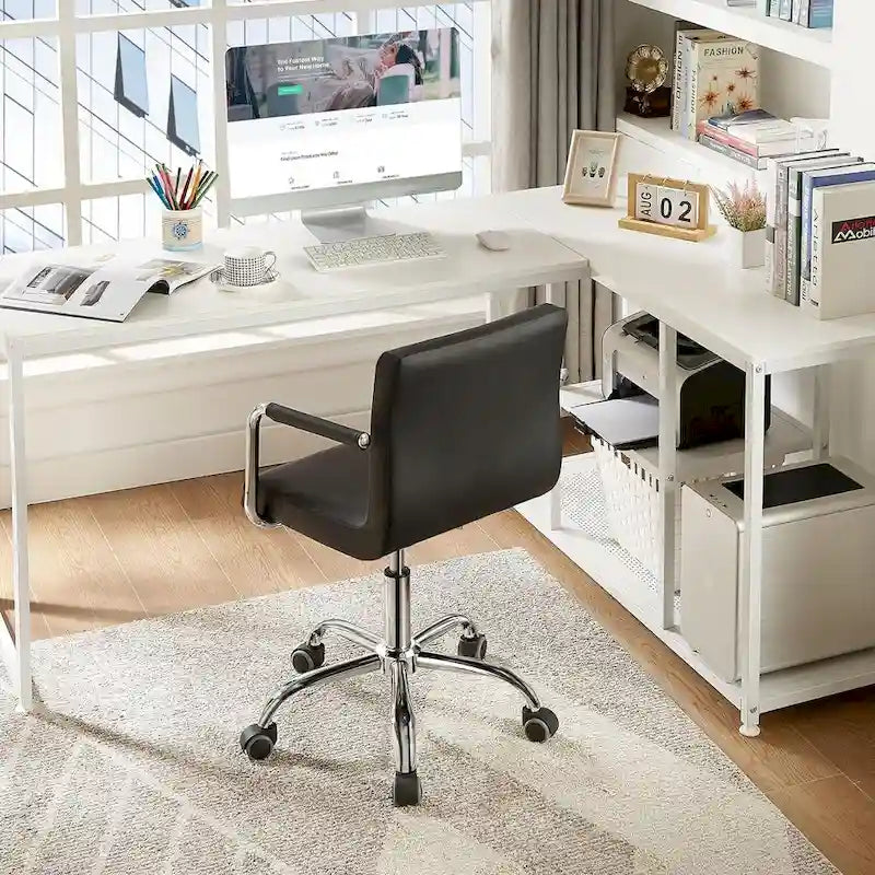 Home Office Desk Chairs 360 Swivel Height-Adjustable Accent Chair