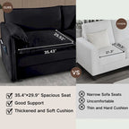 Chenille Accent Sofa Chair with Oversized Armchairs and 29.92 Deep Seats (800lb Capacity)