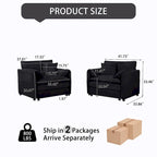 Chenille Accent Sofa Chair with Oversized Armchairs and 29.92 Deep Seats (800lb Capacity)