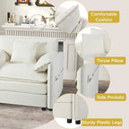 Chenille Accent Sofa Chair with Oversized Armchairs and 29.92 Deep Seats (800lb Capacity)