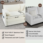 Chenille Accent Sofa Chair with Oversized Armchairs and 29.92 Deep Seats (800lb Capacity)