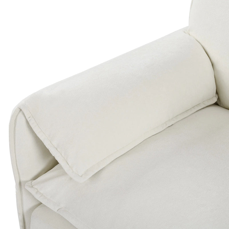 Chenille Accent Sofa Chair with Oversized Armchairs and 29.92 Deep Seats (800lb Capacity)