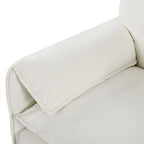 Chenille Accent Sofa Chair with Oversized Armchairs and 29.92 Deep Seats (800lb Capacity)