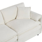 Chenille Accent Sofa Chair with Oversized Armchairs and 29.92 Deep Seats (800lb Capacity)
