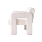 Upholstered Accent Chair 31.10 Wide Boucle Modern Accent Chair Side Chair Comfy Wide Armchair For Bedroom, Living Room
