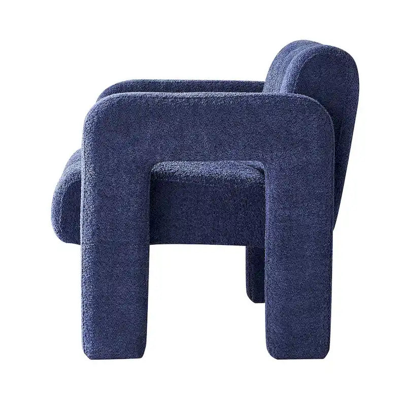 Upholstered Accent Chair 31.10 Wide Boucle Modern Accent Chair Side Chair Comfy Wide Armchair For Bedroom, Living Room