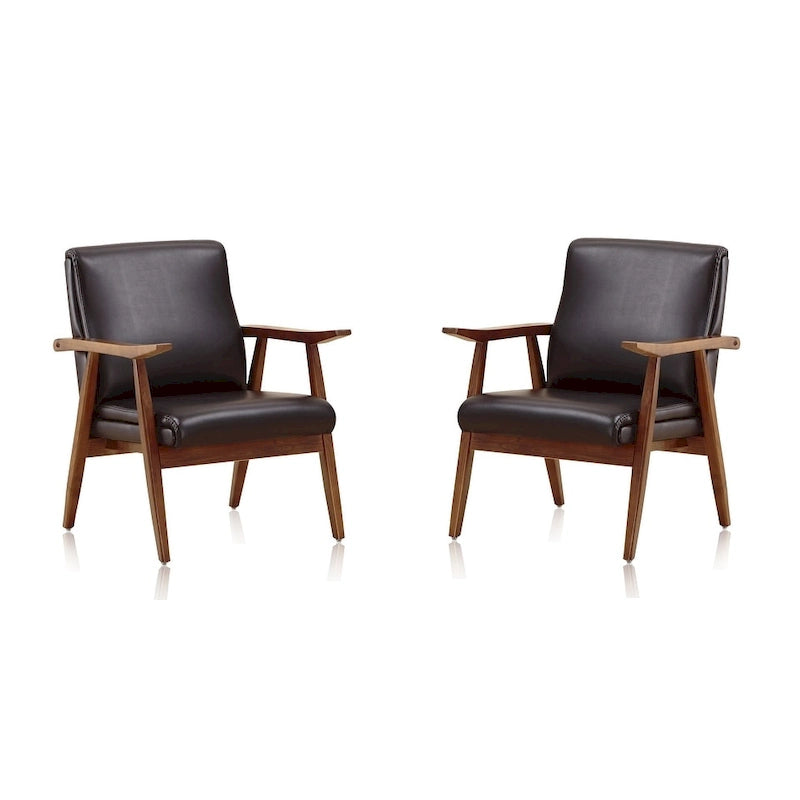 Amber Faux Leather Accent Chair