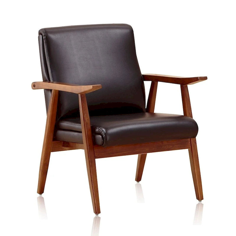 Amber Faux Leather Accent Chair