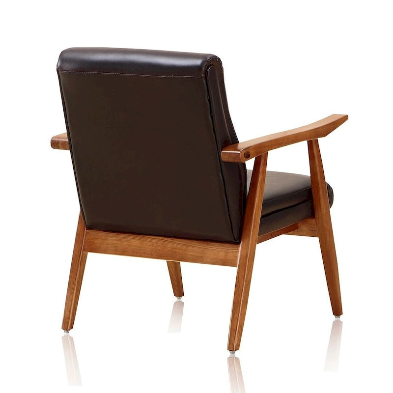 Amber Faux Leather Accent Chair