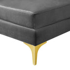 Channel Tufted Performance Velvet Sectional Sofa