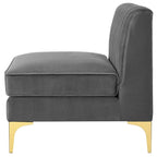 Channel Tufted Performance Velvet Sectional Sofa