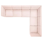 Channel Tufted Performance Velvet Sectional Sofa
