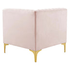 Channel Tufted Performance Velvet Sectional Sofa