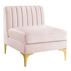 Channel Tufted Performance Velvet Sectional Sofa
