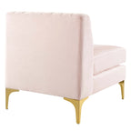 Channel Tufted Performance Velvet Sectional Sofa