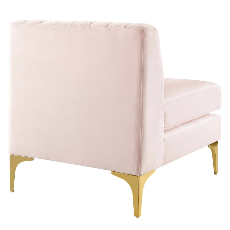 Channel Tufted Performance Velvet Sectional Sofa