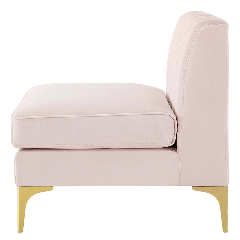 Channel Tufted Performance Velvet Sectional Sofa