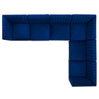 Channel Tufted Performance Velvet Sectional Sofa