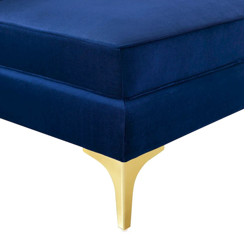 Channel Tufted Performance Velvet Sectional Sofa