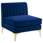 Channel Tufted Performance Velvet Sectional Sofa