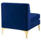 Channel Tufted Performance Velvet Sectional Sofa