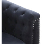 83 in. Tufted Velvet Sectional with 2-Throw Pillow - 83L x 58W x 31H