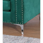 83 in. Tufted Velvet Sectional with 2-Throw Pillow - 83L x 58W x 31H
