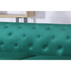 83 in. Tufted Velvet Sectional with 2-Throw Pillow - 83L x 58W x 31H