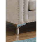 83 in. Tufted Velvet Sectional with 2-Throw Pillow - 83L x 58W x 31H