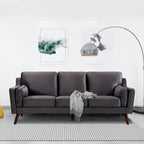 Sofa Couches Velvet 3-Seater Sofa with 5.9 Upholstered Cushion for Living Room/Apartment/Office