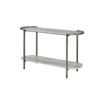 Light Grey 49-inch Steel 1-Shelf Sofa Table