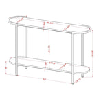 Light Grey 49-inch Steel 1-Shelf Sofa Table