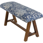Blue Boho Cotton Bench