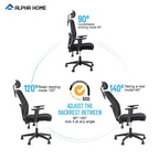High Back Mesh Office Chair Adjustable Headrest, Armrest, Rolling Swivel Reclining Chair