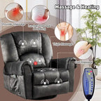 Swivel Rocker Recliners Rocking Swivel Recliner Chair With Massage And Heat With Side Pockets