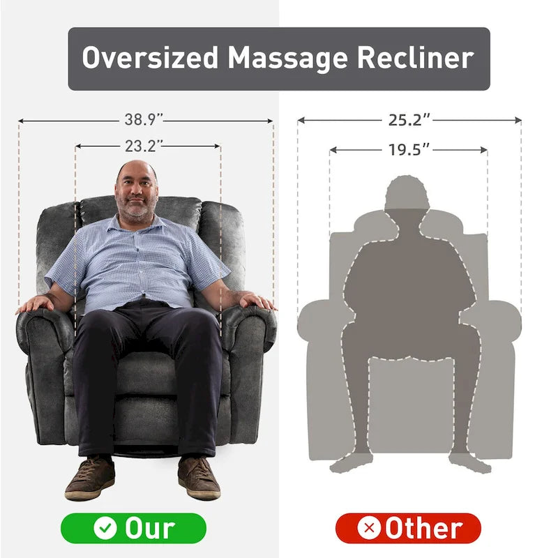 Swivel Rocker Recliners Rocking Swivel Recliner Chair With Massage And Heat With Side Pockets