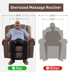Swivel Rocker Recliners Rocking Swivel Recliner Chair With Massage And Heat With Side Pockets