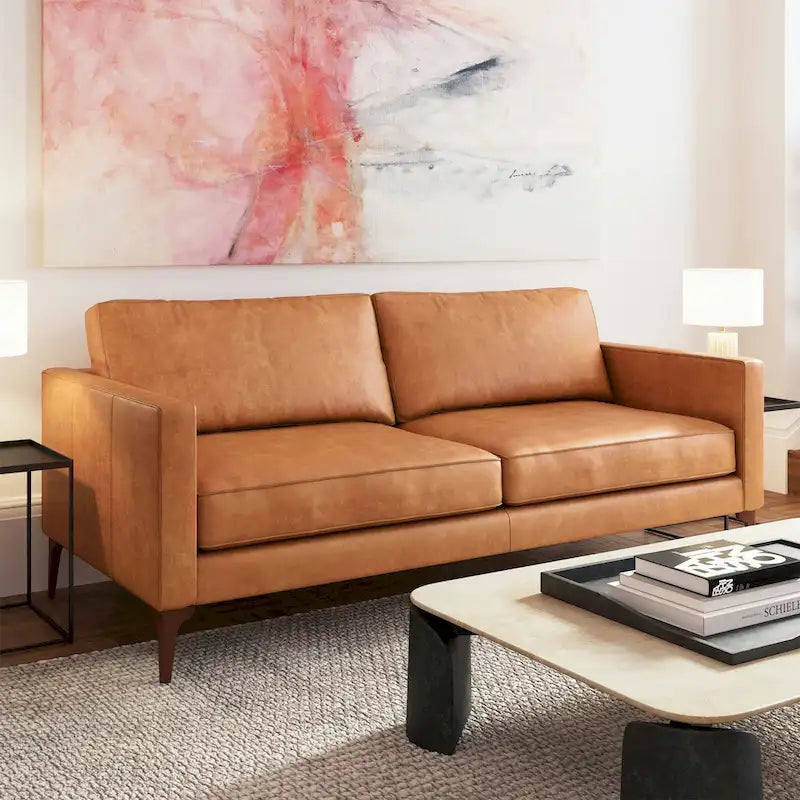 82.5 Sofa - Full Grain Genuine Italian Leather