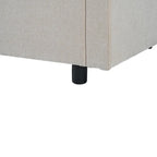 Modern Cushioned Sofas with 3 Pillows and Curved Seat