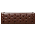 Wooden Base Upholstered Bench for Bedroom for Entryway,60 with Nailhead Trim and Shelf