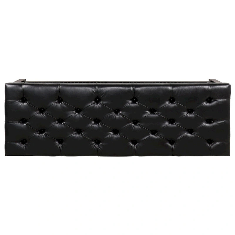Wooden Base Upholstered Bench for Bedroom for Entryway,60 with Nailhead Trim and Shelf