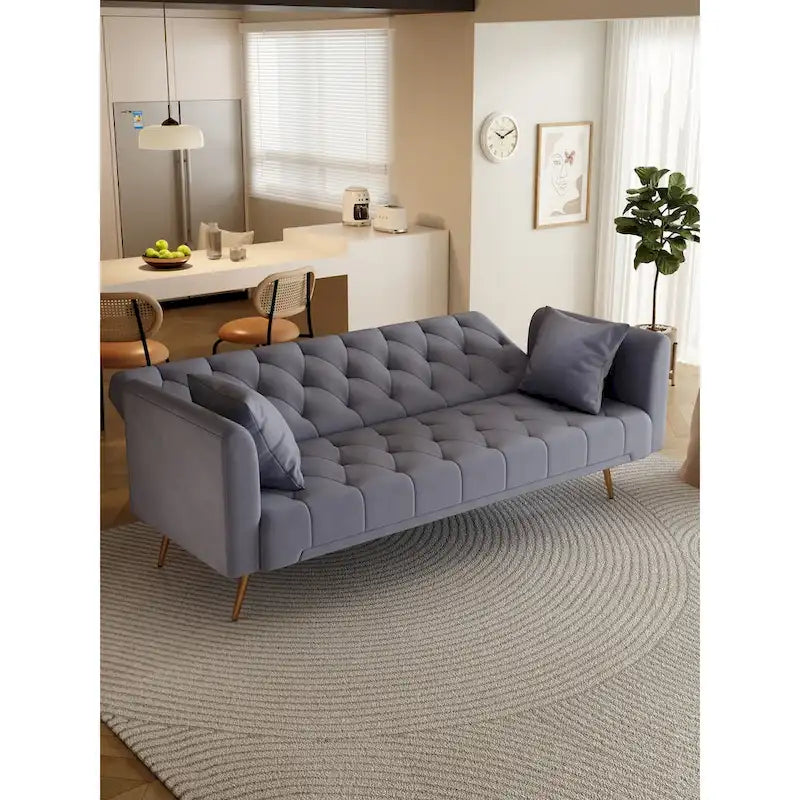 71 Convertible Double Folding Living Room Sofa Bed