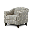 Grey Rayon Accent Chair