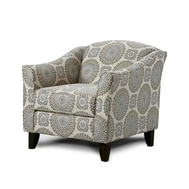 Grey Rayon Accent Chair