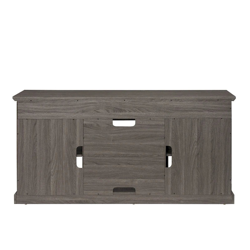 60 Wood TV Stand with Storage Space and Cable Management Cutouts