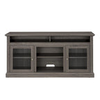 60 Wood TV Stand with Storage Space and Cable Management Cutouts